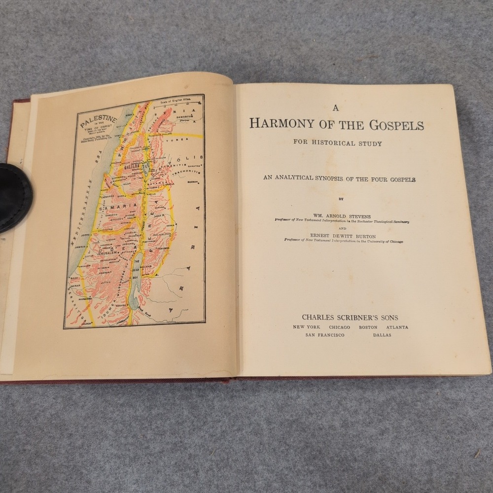 A Harmony of‎ the Gospels for Historical Study Stevens Burton 1932 Scribner's - Picture 5 of 7